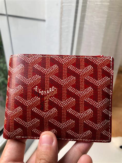 goyard wallet red